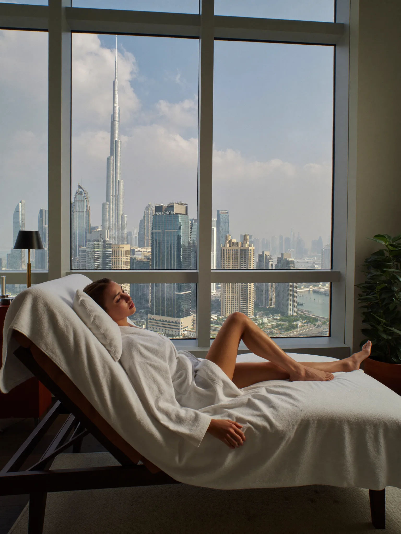 Recovery suite with Dubai skyline